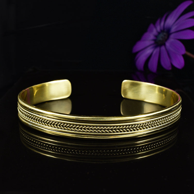 tribal brass bangle ethnic bracelet