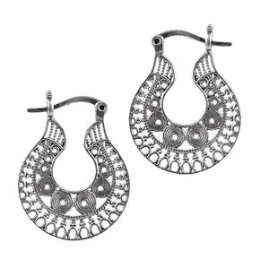 siver gypsy hook earrings