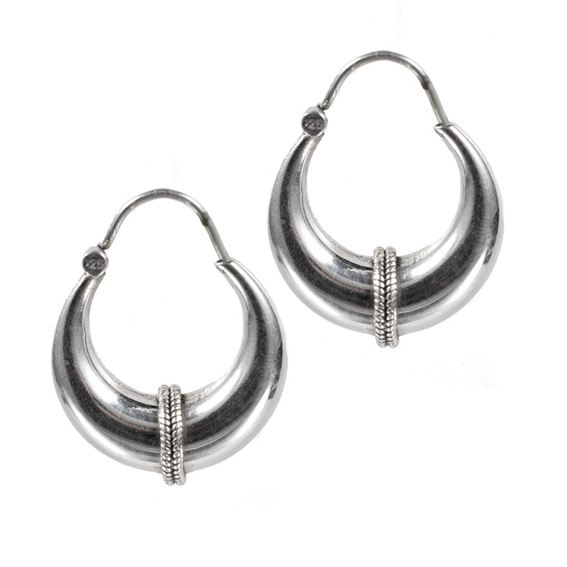 sterling silver indian hoop earrings