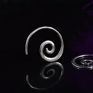 sterling silver spiral earrings