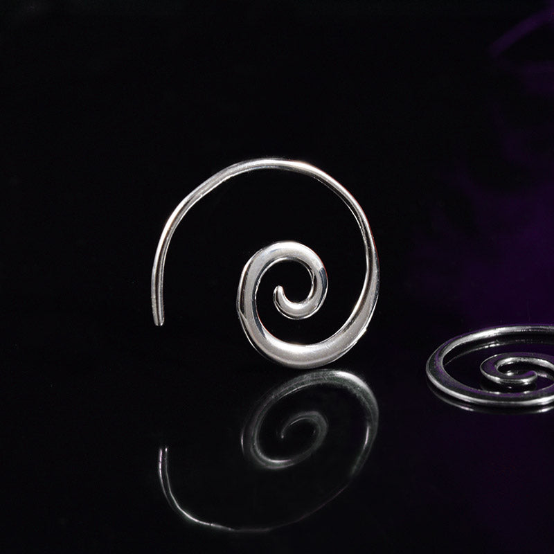 sterling silver spiral earrings