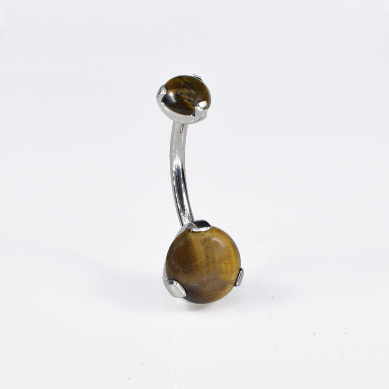 Tigers Eye Navel Bar