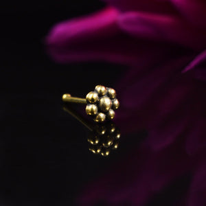 tribal Indian nose stud in brass