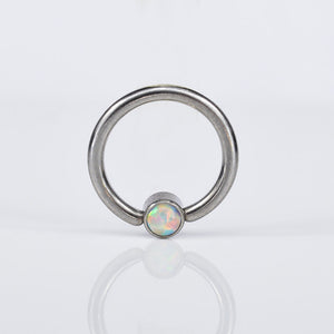 BCR Ball Closure Ring with Opal