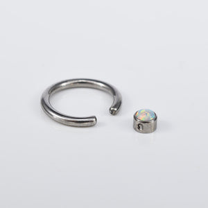 BCR Ball Closure Ring with Opal