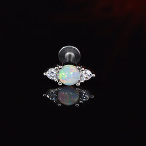 opal labret jewellery with sparkling jewels