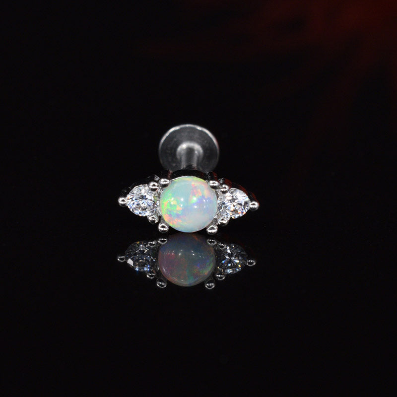 opal labret jewellery with sparkling jewels