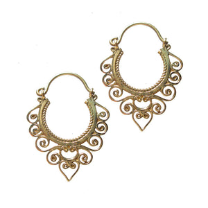 Tribal Indian Style Brass Earrings